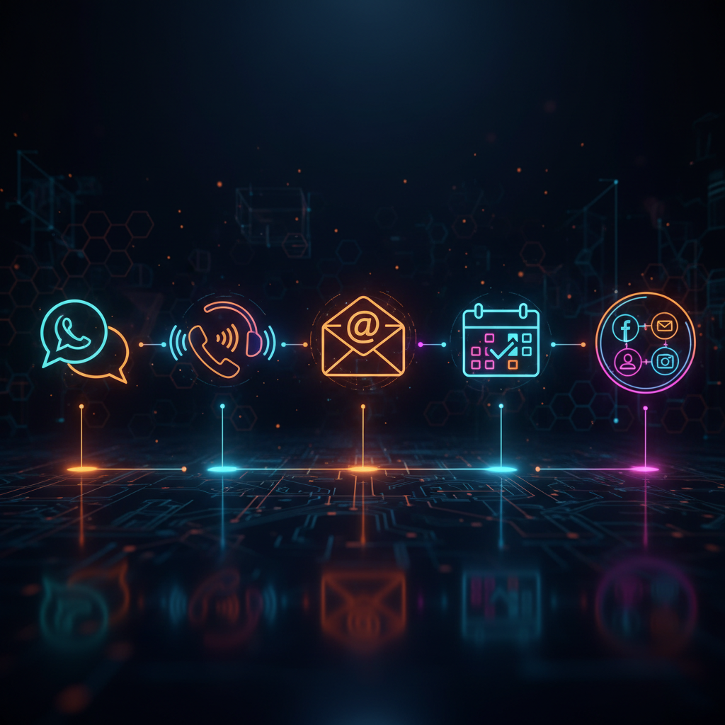 5 tipos de agentes de IA para negocios: WhatsApp, voz, email, agendamiento y redes sociales