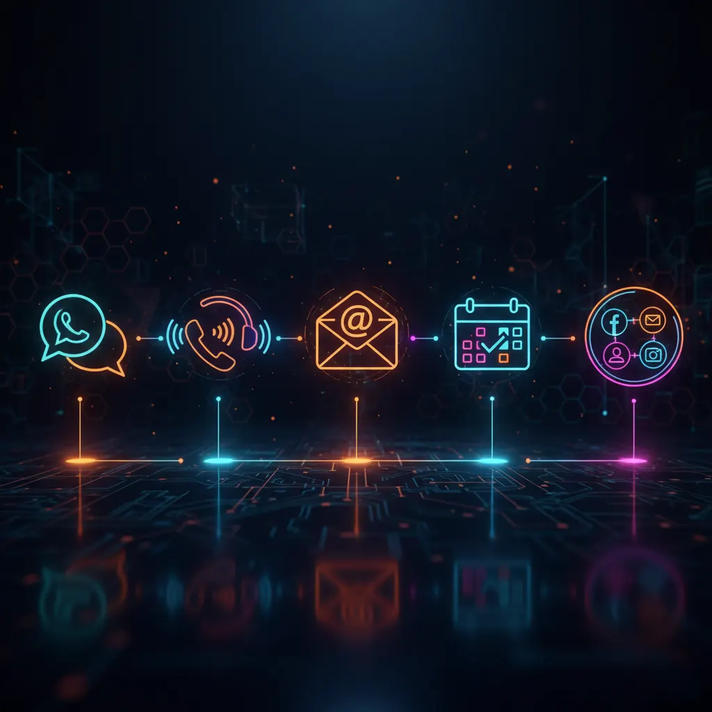 5 types of AI agents for businesses: WhatsApp, voice, email, scheduling, and social media