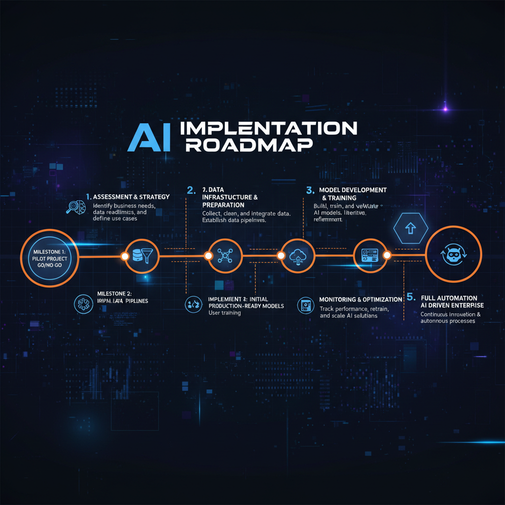 Hoja de ruta para preparar tu negocio hispano para el futuro con inteligencia artificial en 4 fases