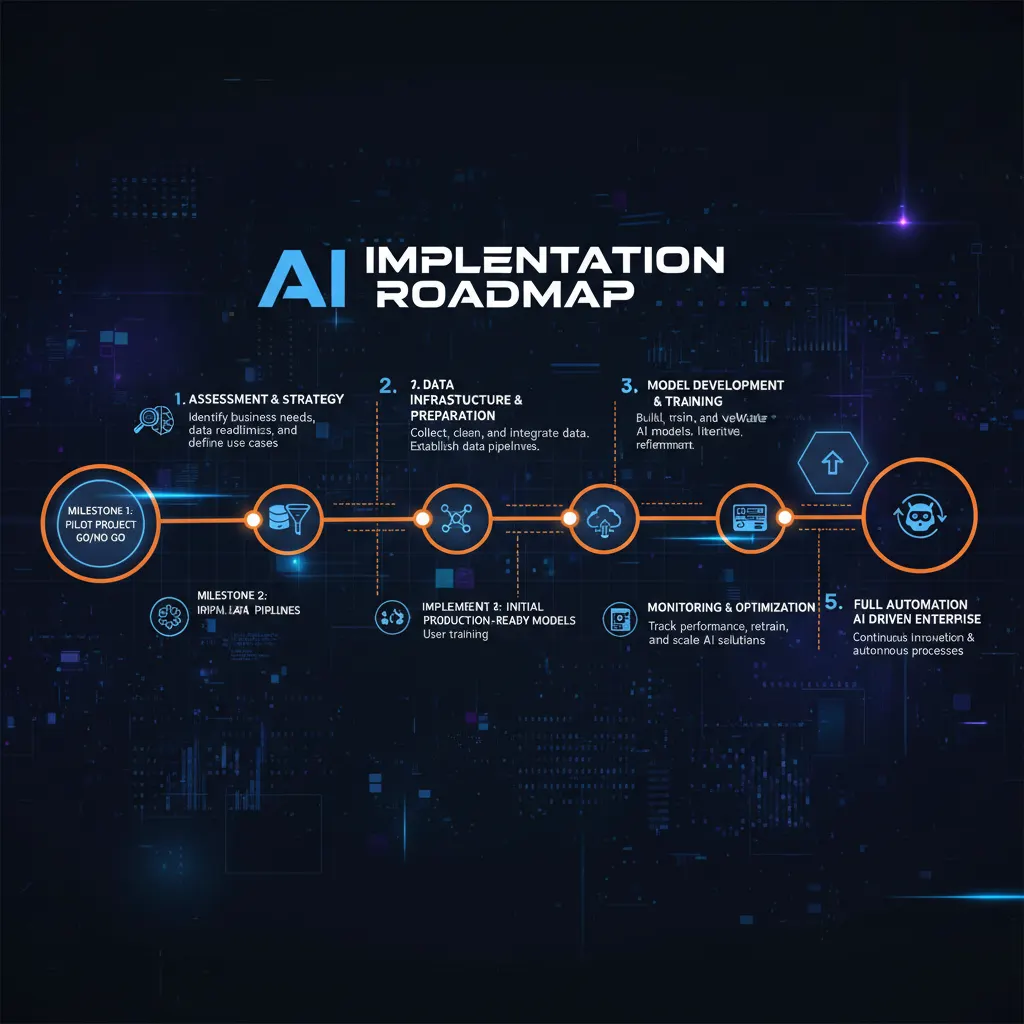 Hoja de ruta para preparar tu negocio hispano para el futuro con inteligencia artificial en 4 fases