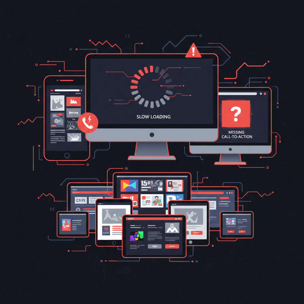 Problemas comunes en paginas web de negocios hispanos que no convierten visitantes en clientes